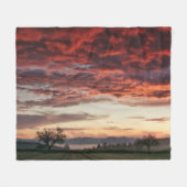 Red Sky Prachtig landschap Fleece Deken (Voorkant (Horizontaal))