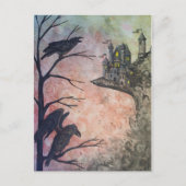 Red Sky Ravens en Castle briefkaart (Voorkant)
