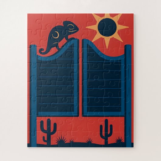 Red Sky Saloon Door Chameleon Legpuzzel (Verticaal)