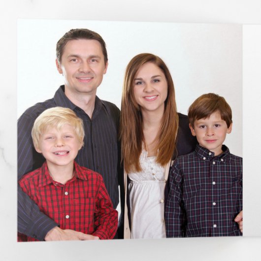 Red Sky Santa Sleigh Drie foto sjabloon (Binnenzijde eerst)