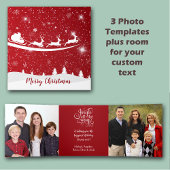 Red Sky Santa Sleigh Drie foto sjabloon