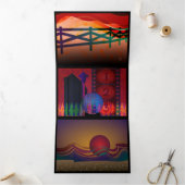 Red Sky Trifold Card Drieluik Kaart (Binnen)