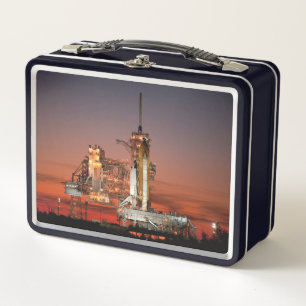 Red Sky voor Space Shuttle Atlantis Lancering