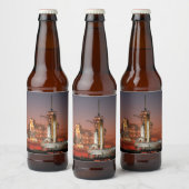 Red Sky voor Space Shuttle Atlantis Lancering Bier Etiket (Flessen)