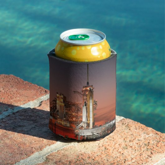 Red Sky voor Space Shuttle Atlantis Lancering Blikjeskoeler (Insitu Zwembad)