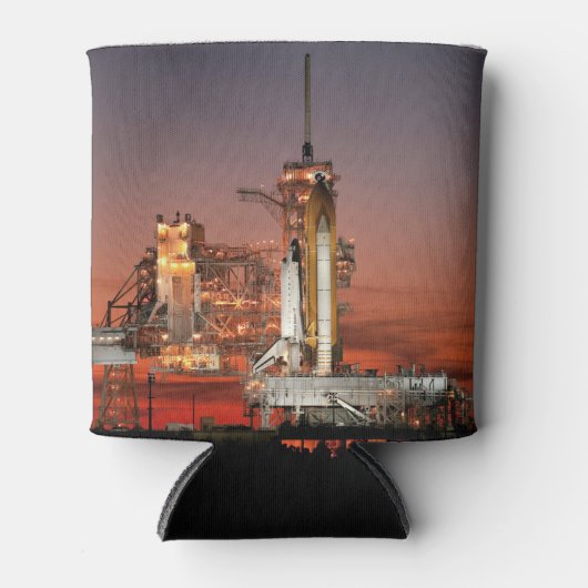 Red Sky voor Space Shuttle Atlantis Lancering Blikjeskoeler (Voorkant)