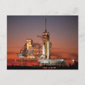 Red Sky voor Space Shuttle Atlantis Lancering Briefkaart (Voorkant)