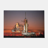 Red Sky voor Space Shuttle Atlantis Lancering Deurmat (Voorkant)