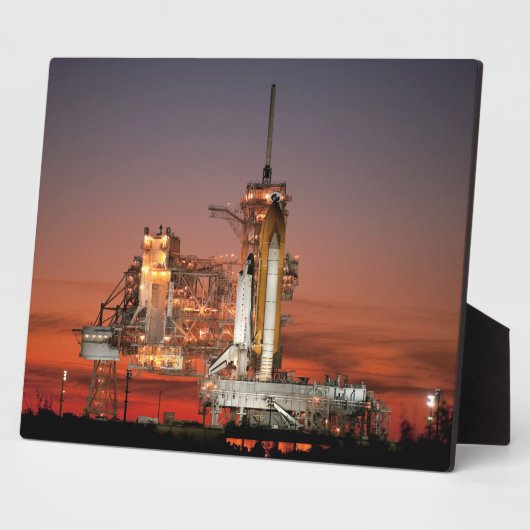 Red Sky voor Space Shuttle Atlantis Lancering Fotoplaat (Zijkant)