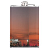 Red Sky voor Space Shuttle Atlantis Lancering Heupfles (Achterkant)