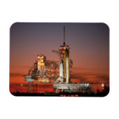 Red Sky voor Space Shuttle Atlantis Lancering Magneet (Horizontaal)