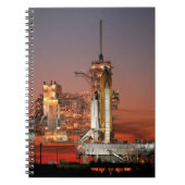 Red Sky voor Space Shuttle Atlantis Lancering Notitieboek (Voorkant)
