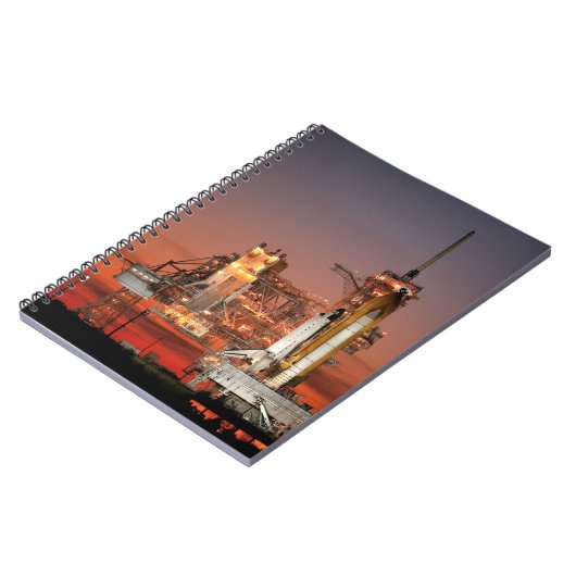 Red Sky voor Space Shuttle Atlantis Lancering Notitieboek (Linkerzijde)