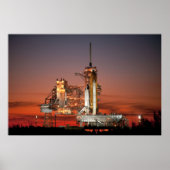 Red Sky voor Space Shuttle Atlantis Lancering Poster (Voorkant)