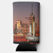 Red Sky voor Space Shuttle Atlantis Lancering Seltzer Blikjeskoeler (Achterkant)