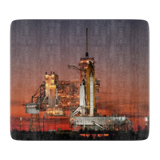 Red Sky voor Space Shuttle Atlantis Lancering Snijplank (Voorkant)