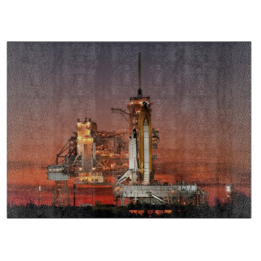 Red Sky voor Space Shuttle Atlantis Lancering Snijplank (Voorkant)