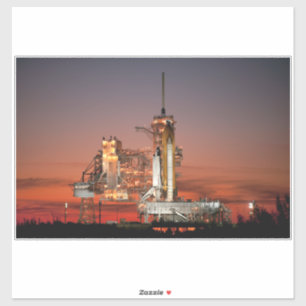 Red Sky voor Space Shuttle Atlantis Lancering Sticker