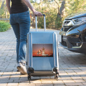 Red Sky voor Space Shuttle Atlantis Lancering Sticker (Koffer Insitu)