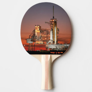 Red Sky voor Space Shuttle Atlantis Lancering Tafeltennisbatje