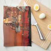 Red Sky voor Space Shuttle Atlantis Lancering Theedoek (Quarter Fold)