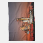 Red Sky voor Space Shuttle Atlantis Lancering Theedoek (Verticaal)