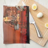 Red Sky voor Space Shuttle Atlantis Lancering Theedoek (Quarter Fold)