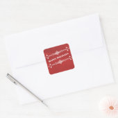 Red Slanted Chalkboard Holiday Stickers (Envelop)