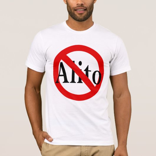 Red Slash Through Alito Anti-Alito T-Shirt (Voorkant)