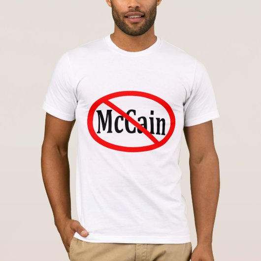 Red Slash Through McCain-Shirt T-shirt (Voorkant)