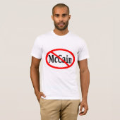 Red Slash Through McCain-Shirt T-shirt (Voorkant volledig)
