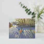 Red sledge Monyash Derbyshire Briefkaart (Staand voorkant)