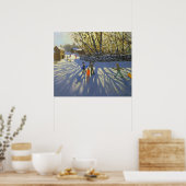 Red sledge Monyash Derbyshire Poster (Keuken)