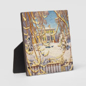 Red Sleigh House, Winter | Lawren Harris | Fotoplaat (Voorkant)