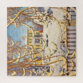 Red Sleigh House, Winter | Lawren Harris | Legpuzzel (Verticaal)