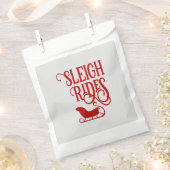 Red Sleigh Rides Holiday Bedankzakje (Geknipt)