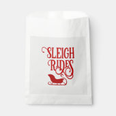 Red Sleigh Rides Holiday Bedankzakje (Voorkant)