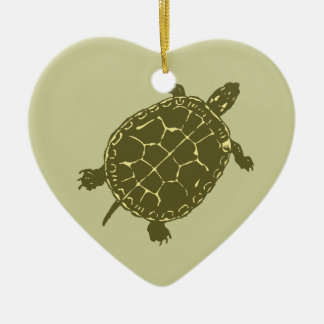 Red Slider Turtle Keramisch Ornament