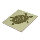 Red Slider Turtle Tegeltje (Zijkant)