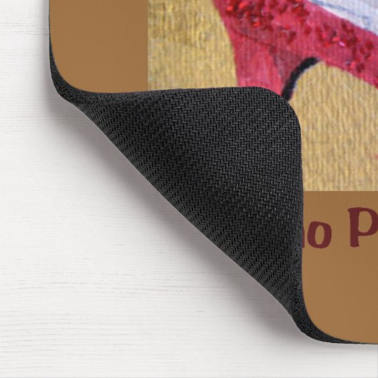 Red Slippers Mousepad Muismat (Hoek)