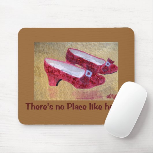 Red Slippers Mousepad Muismat (Met muis)