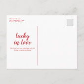 Red Slot Machine Save the Date Wedding Aankondigingskaart (Achterkant)