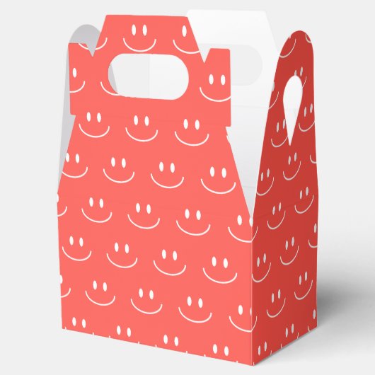 Red Smile Pattern Favor Box Bedankdoosjes (Geopend)