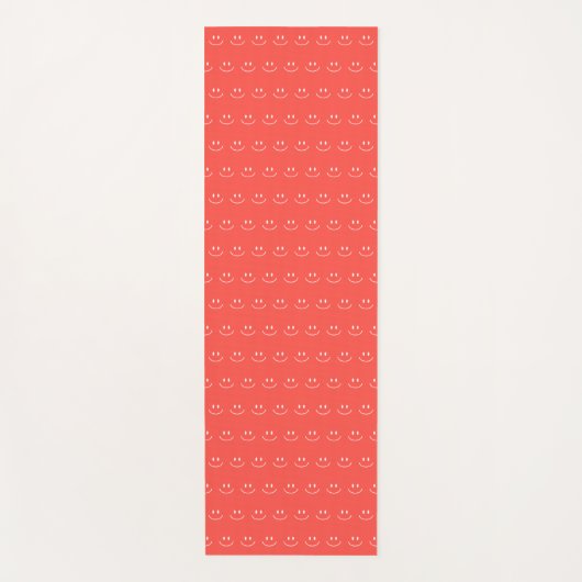 Red Smile Pattern Yoga Mat (Voorkant)