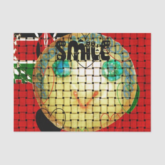 Red Smile Tissue Paper Tissuepapier (Voorkant)