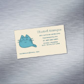 Red Smiling Kitty Cat Magnetisch Visitekaartje (Voorbeeld)