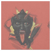 Red Smiling Krampus Switch Stof (Close Up)