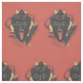 Red Smiling Krampus Switch Stof (Swatch)