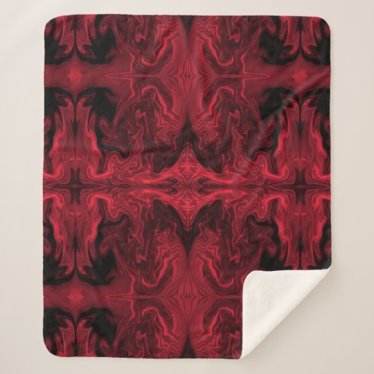 Red Smoke Sherpa Blanket Deken (Voorkant)