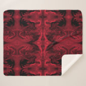 Red Smoke Sherpa Blanket Deken (Voorkant (horizontaal))